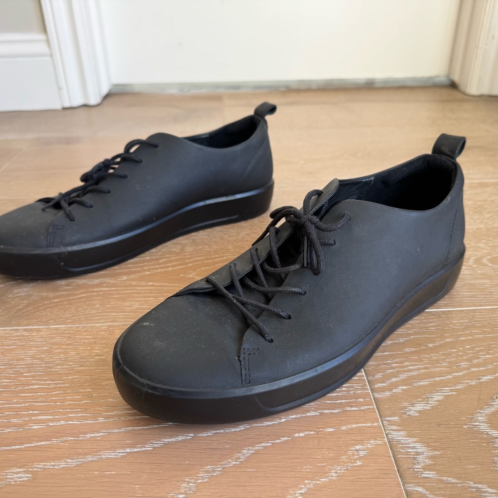 Ecco Danish Design Black Leather Lace up Shoes Size 9 / EU 43
